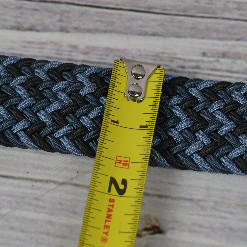 FAHERTY Men's 32 Waist Woven Belt Cerulean Mix Made in USA $148 NEW - Picture 8 of 11